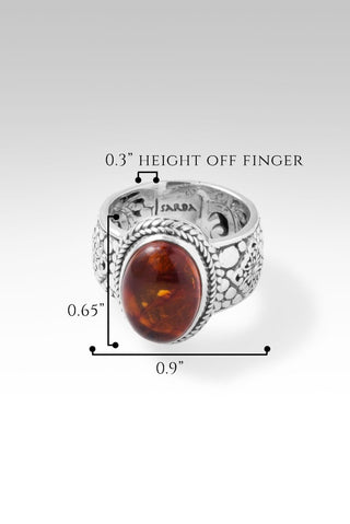 Path to Enlightenment Ring™ in Amber - Dinner - only found at SARDA™