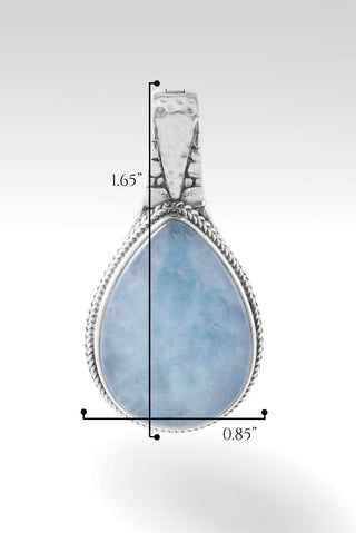 Patient in Trials Pendant™ in Aquamarine - Magnetic Enhancer Bail - only found at SARDA™
