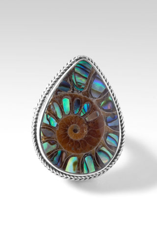 Patient in Trials Ring™ in Ammonite with Abalone Inlay - Statement - only found at SARDA™