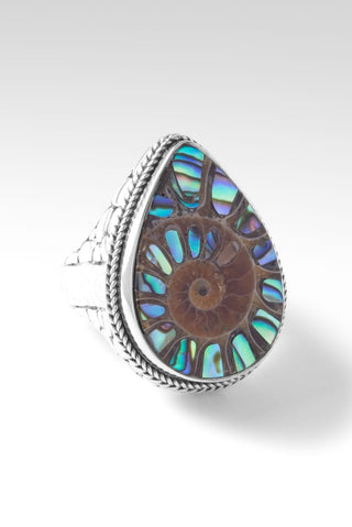 Patient in Trials Ring™ in Ammonite with Abalone Inlay - Statement - only found at SARDA™