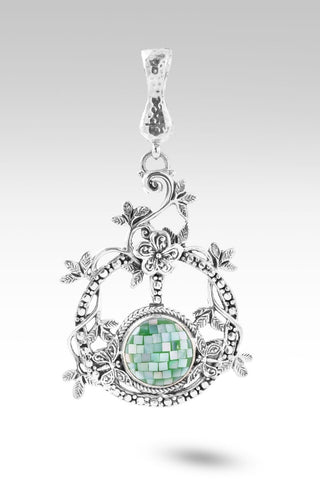 Peace Promise Pendant II™ in Green Mother of Pearl Mosaic - Magnetic Enhancer Bail - only found at SARDA™