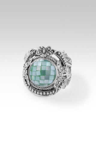 Peace Promise Ring II™ in Green Mother of Pearl Mosaic - Statement - only found at SARDA™