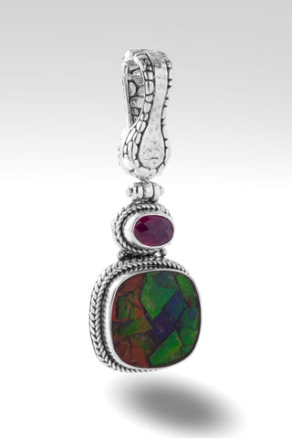 Peaceful Heart Pendant™ in Ammolite Triplet - Magnetic Enhancer Bail - only found at SARDA™