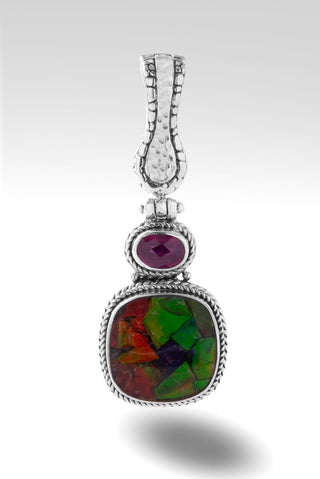 Peaceful Heart Pendant™ in Ammolite Triplet - Magnetic Enhancer Bail - only found at SARDA™