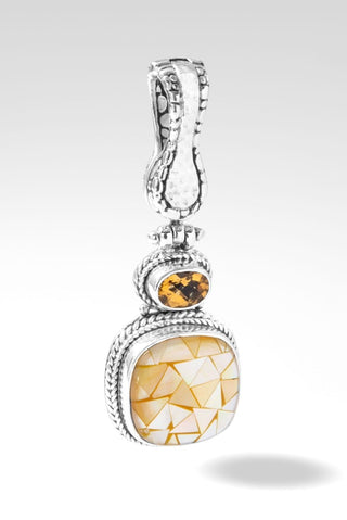 Peaceful Heart Pendant™ in Golden Mother of Pearl Mosaic - Magnetic Enhancer Bail - only found at SARDA™
