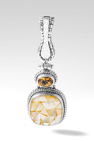 Peaceful Heart Pendant™ in Golden Mother of Pearl Mosaic - Magnetic Enhancer Bail - only found at SARDA™