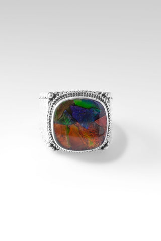 Peaceful Heart Ring™ in Ammolite Triplet - Statement - only found at SARDA™