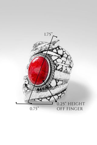 Peacemaker Ring II™ in Red Sponge Coral - Statement - only found at SARDA™