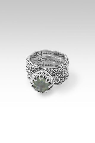 Poised Ring II Set of 3™ in Prehnite - Stackable - only found at SARDA™