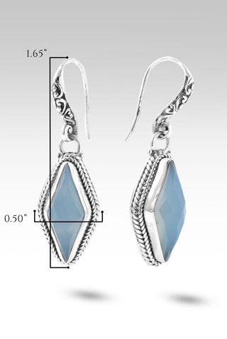 Prayerful Heart Earrings™ in Paraiba Chalcedony - Lever Back - only found at SARDA™