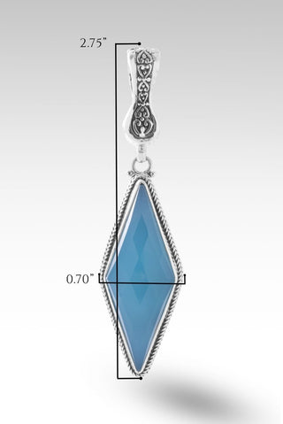 Prayerful Heart Pendant™ in Paraiba Chalcedony - Magnetic Enhancer Bail - only found at SARDA™