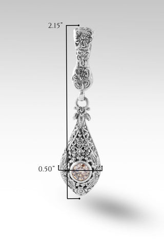 Prosper Pendant™ in Sunkissed Mystic Moissanite - Magnetic Enhancer Bail - only found at SARDA™