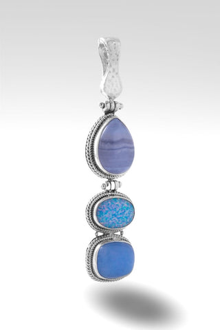 Purposeful Life Pendant™ in Blue Lace Agate - Magnetic Enhancer Bail - only found at SARDA™