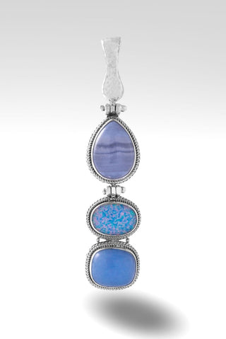 Purposeful Life Pendant™ in Blue Lace Agate - Magnetic Enhancer Bail - only found at SARDA™