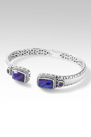 Radiant Glory Tip - to - Tip Bracelet™ in Royal Purple Abalone Quartz Triplet - Tip - to - Tip - only found at SARDA™