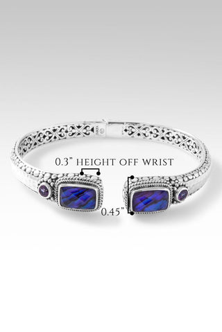 Radiant Glory Tip - to - Tip Bracelet™ in Royal Purple Abalone Quartz Triplet - Tip - to - Tip - only found at SARDA™