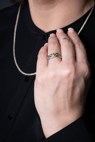 Receiving Love Ring™ in 18K Gold & Rhodium Over Sterling Silver - Dinner - only found at SARDA™