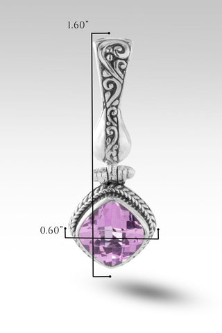 Regal Beauty Pendant™ in Light Pink Lab Created Sapphire - Magnetic Enhancer Bail - only found at SARDA™