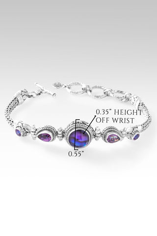 Regal Devotion Bracelet™ in Royal Purple Abalone Quartz Triplet - Multi Stone - only found at SARDA™