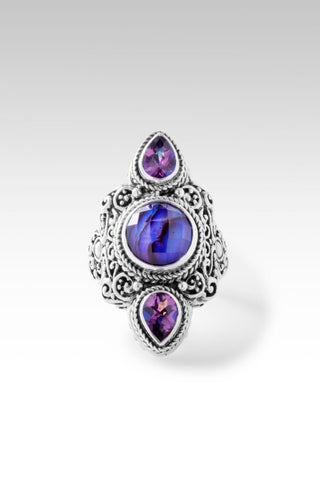 Regal Devotion Ring II™ in Royal Purple Abalone Quartz Triplet - Dinner - only found at SARDA™