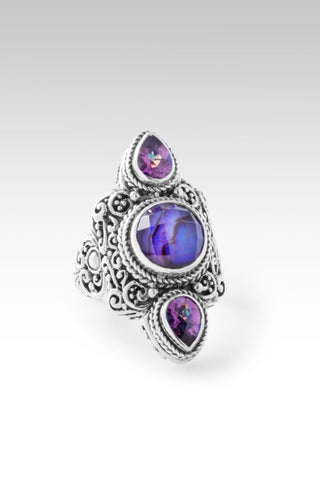 Regal Devotion Ring II™ in Royal Purple Abalone Quartz Triplet - Dinner - only found at SARDA™