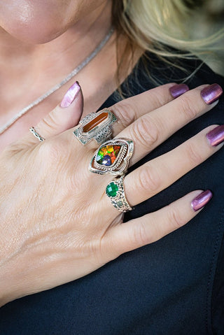 Rejoice In Hope Ring™ in Ammolite Triplet - Statement - only found at SARDA™