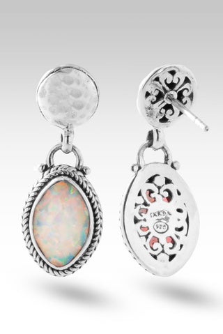 Respond Rightly Earrings™ in Peaches & Cream Simulated Opal - Stud Dangle - only found at SARDA™