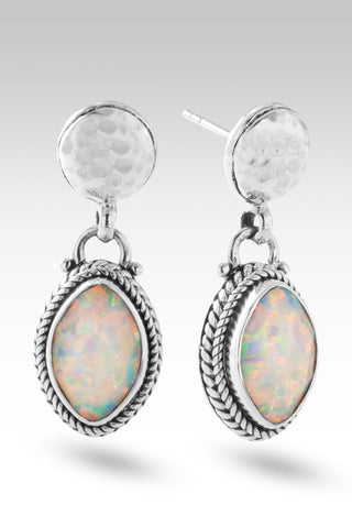 Respond Rightly Earrings™ in Peaches & Cream Simulated Opal - Stud Dangle - only found at SARDA™