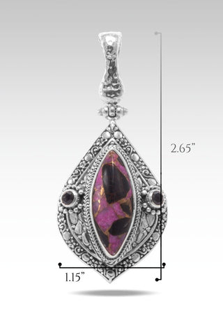 Restore My Soul Pendant II™ in Pink Calcite, Obsidian & Bronze - Magnetic Enhancer Bail - only found at SARDA™