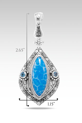 Restore My Soul Pendant II™ in Powder Blue Indonesian Coral - Magnetic Enhancer Bail - only found at SARDA™