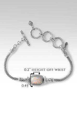 Rise Above Bracelet™ in Peaches & Cream Simulated Opal - Single Stone - only found at SARDA™