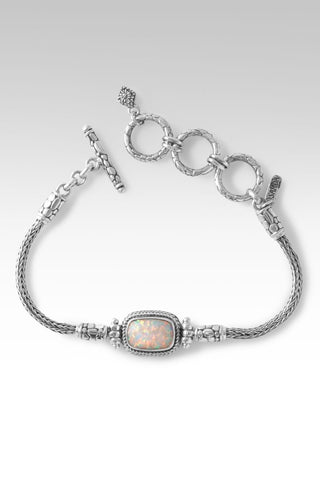 Rise Above Bracelet™ in Peaches & Cream Simulated Opal - Single Stone - only found at SARDA™