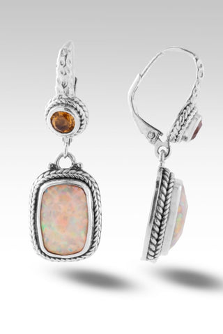 Rise Above Earrings™ in Peaches & Cream Simulated Opal - Lever Back - only found at SARDA™