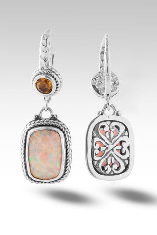 Rise Above Earrings™ in Peaches & Cream Simulated Opal - Lever Back - only found at SARDA™