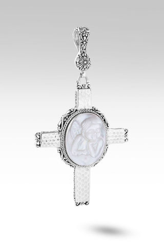 Seraphiel Pendant™ in White Mother of Pearl - Magnetic Enhancer Bail - only found at SARDA™