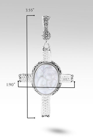 Seraphiel Pendant™ in White Mother of Pearl - Magnetic Enhancer Bail - only found at SARDA™