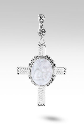 Seraphiel Pendant™ in White Mother of Pearl - Magnetic Enhancer Bail - only found at SARDA™