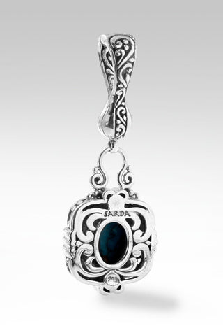 Serene Radiance Pendant™ in Blue Mohave Kingman Turquoise with Bronze - Magnetic Enhancer Bail - only found at SARDA™