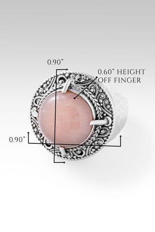 Serve Humbly Ring™ in Peach Moonstone - Dinner - only found at SARDA™