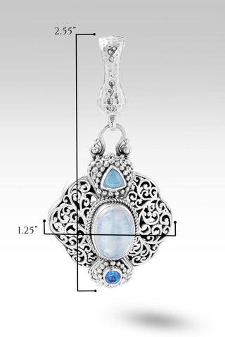 Serve with Humility Pendant II™ in Rainbow Moonstone - Magnetic Enhancer Bail - only found at SARDA™