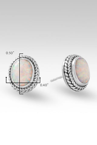 Signature Stud Earrings™ in Peaches & Cream Simulated Opal - Stud - only found at SARDA™