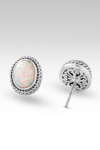 Signature Stud Earrings™ in Peaches & Cream Simulated Opal - Stud - only found at SARDA™