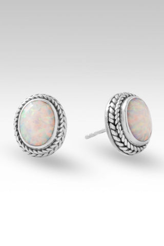 Signature Stud Earrings™ in Peaches & Cream Simulated Opal - Stud - only found at SARDA™