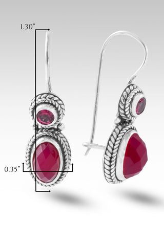 So Precious Earrings II™ in Red Currant Quartz - Bali Wire - only found at SARDA™