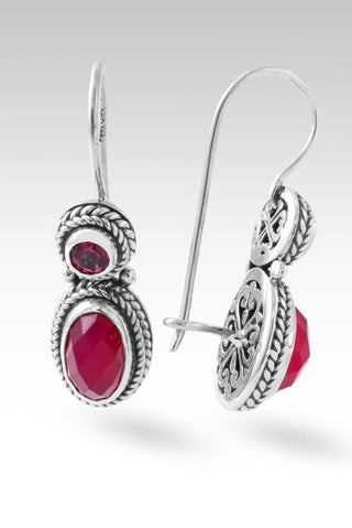 So Precious Earrings II™ in Red Currant Quartz - Bali Wire - only found at SARDA™