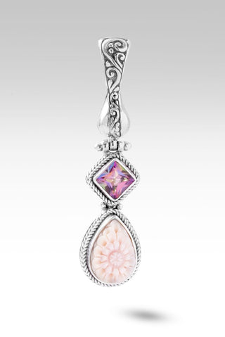 Spiritual Strength Pendant™ in Pink Mother of Pearl - Magnetic Enhancer Bail - only found at SARDA™