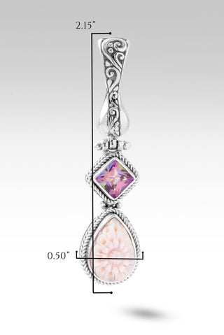 Spiritual Strength Pendant™ in Pink Mother of Pearl - Magnetic Enhancer Bail - only found at SARDA™