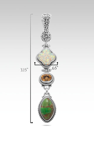 Splendor & Majesty Pendant™ in Mohave Green Kingman Turquoise - Magnetic Enhancer Bail - only found at SARDA™