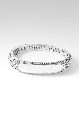 STERLING SILVER CHAINLINK & HAMMERED "BE STRONGER" BRACELET - only found at SARDA™