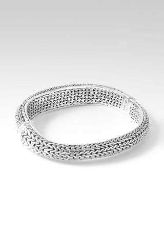 STERLING SILVER CHAINLINK & HAMMERED "BE STRONGER" BRACELET - only found at SARDA™